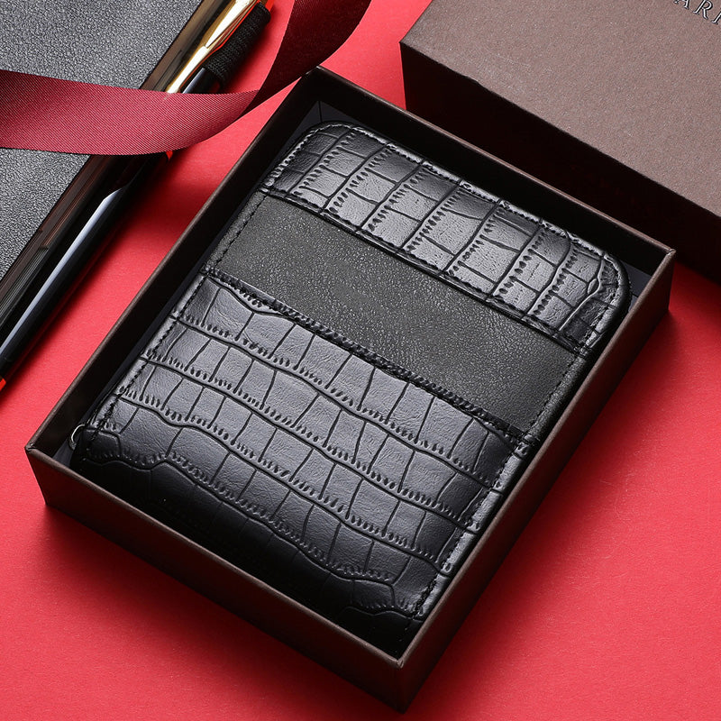 Men's Short Zip Wallet with Coin Pocket