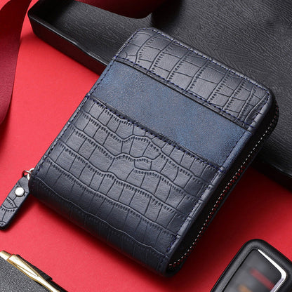 Men's Short Zip Wallet with Coin Pocket