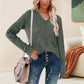 Women's V Neck Long Sleeve Solid Sweater