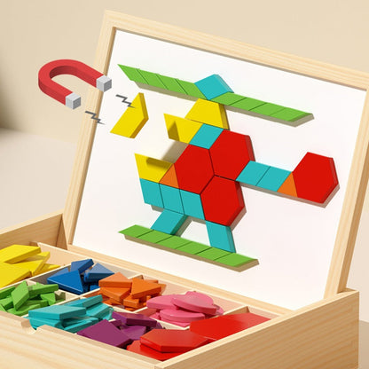 🎁Early Christmas Sale 49% OFF🔥Wooden Magnetic Pattern Block Puzzle Set🧩