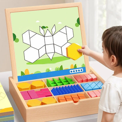 🎁Early Christmas Sale 49% OFF🔥Wooden Magnetic Pattern Block Puzzle Set🧩