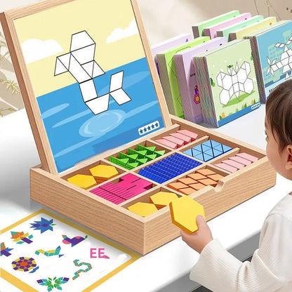 🎁Early Christmas Sale 49% OFF🔥Wooden Magnetic Pattern Block Puzzle Set🧩