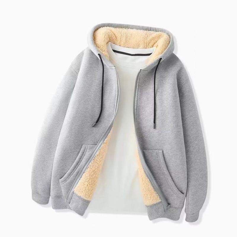 🎄☀️Warm the Whole Winter!🧥Men’s Thickened Faux Cashmere Hoodie Cardigan - Great Gift