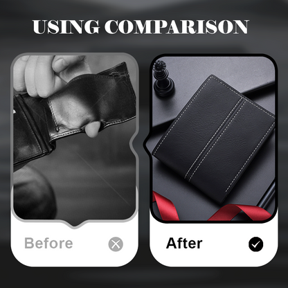 Men's Short Business Soft Faux Leather Ultra-Thin Wallet