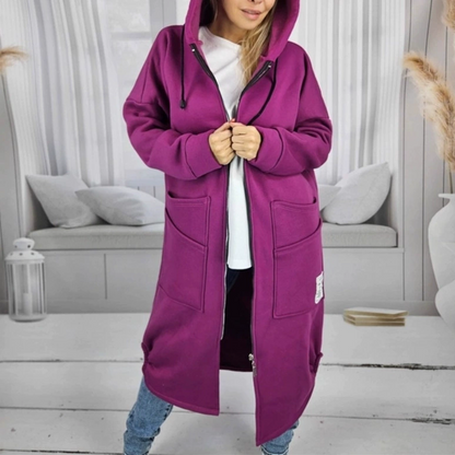 Women's Loose-Fit Hooded Long Coat