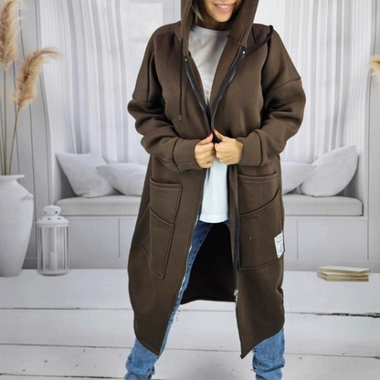 Women's Loose-Fit Hooded Long Coat