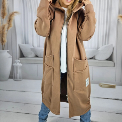 Women's Loose-Fit Hooded Long Coat