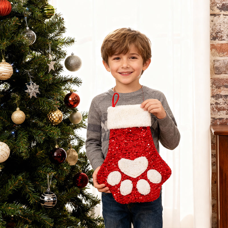 🎅Christmas Sale: 50% Off-Cute Cat Paw Shaped Christmas Stocking Decor