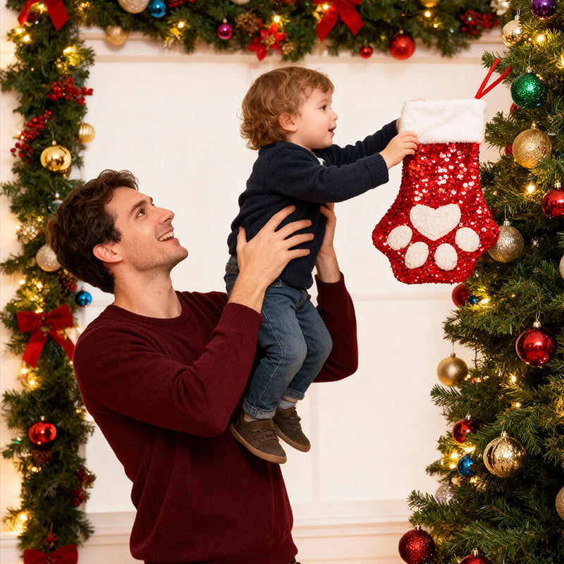 🎅Christmas Sale: 50% Off-Cute Cat Paw Shaped Christmas Stocking Decor