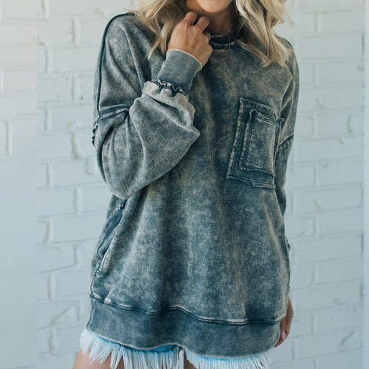 🔥Limited-time offer: 50% off-Women’s Trendy Loose Fit Crew Neck Long Sleeve Sweatshirt