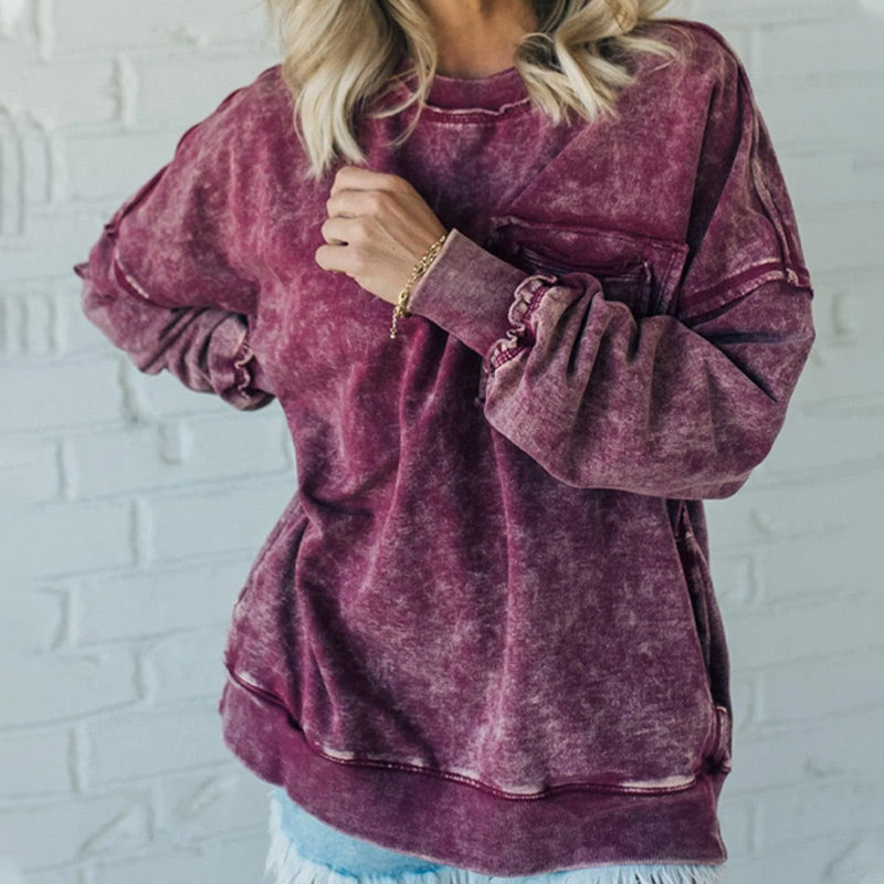 🔥Limited-time offer: 50% off-Women’s Trendy Loose Fit Crew Neck Long Sleeve Sweatshirt