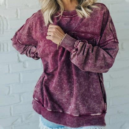 🔥Limited-time offer: 50% off-Women’s Trendy Loose Fit Crew Neck Long Sleeve Sweatshirt