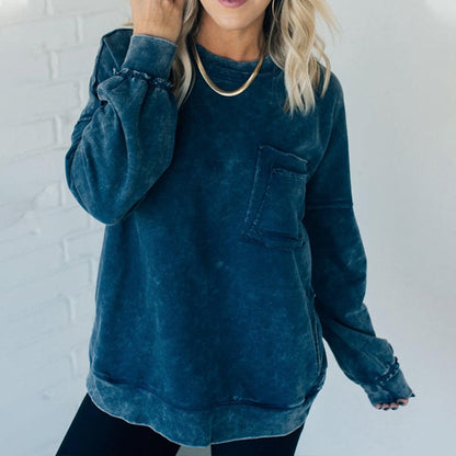 🔥Limited-time offer: 50% off-Women’s Trendy Loose Fit Crew Neck Long Sleeve Sweatshirt