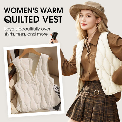 🔥Hot Sale Offer: 50% Off-Women's Warm Quilted Vest
