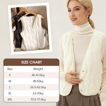 🔥Hot Sale Offer: 50% Off-Women's Warm Quilted Vest