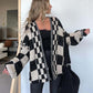 ❄️LAST DAY PROMOTION - 50%OFF 💖 Women's Checkered Open Front Cardigan