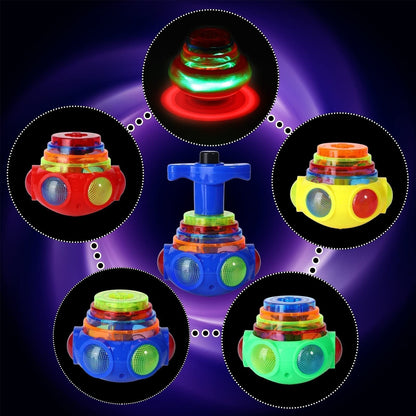 🎄BUY 2 GET 1 FREE(3 PCS)🎁Music Flashing Spinners Toy With Launcher💝Christmas Gift For Kids