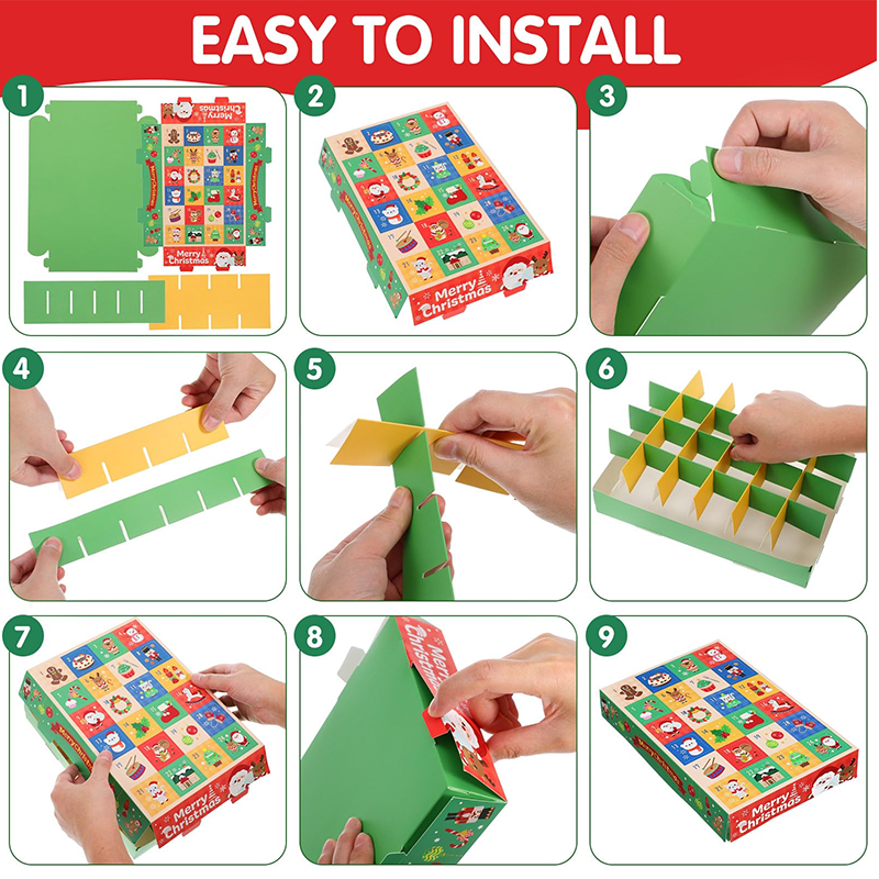 DIY Christmas Advent Calendar Boxes 5 PCS Set