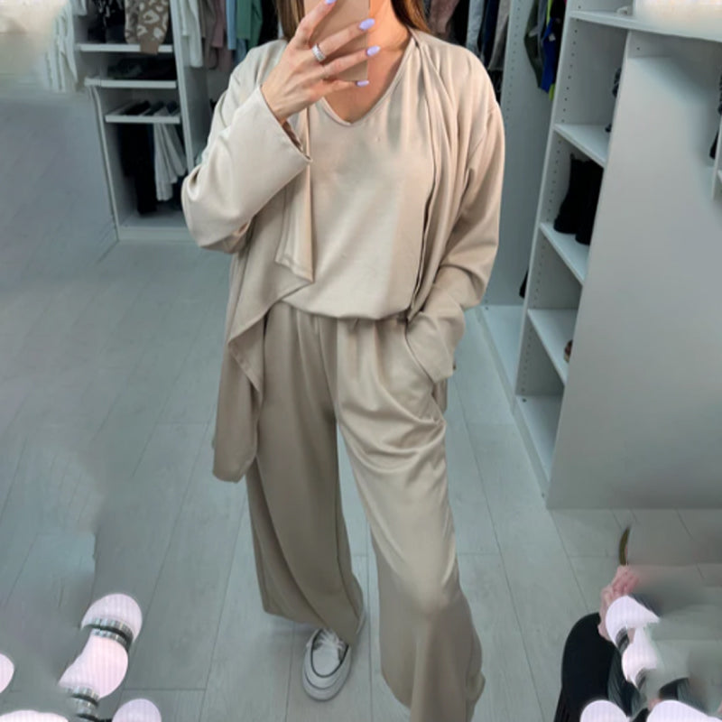 ⏳Time-Limited Special-Women's Solid Color 3-Piece Set