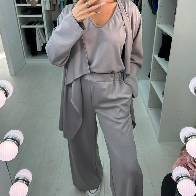 ⏳Time-Limited Special-Women's Solid Color 3-Piece Set