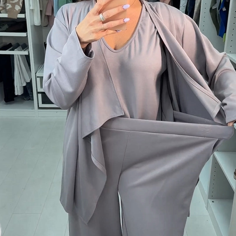 ⏳Time-Limited Special-Women's Solid Color 3-Piece Set