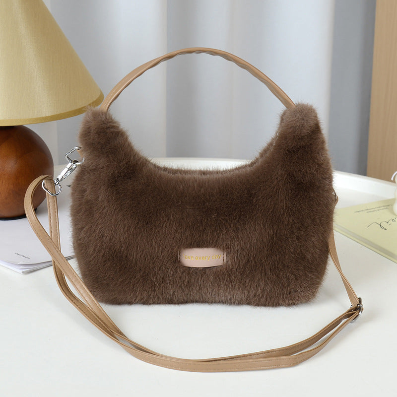 💖LAST DAY PROMOTION - 50%OFF 💖 Women's Minimalist Chic Fuzzy Crossbody Bag