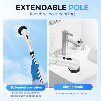 🎁🔥Last day sale 50% OFF🔥 🧽 Electric Spin Scrubber – Cordless Power Scrubber with 9 Replaceable Brush Heads & Extendable Handle🛫Free Shipping🛫