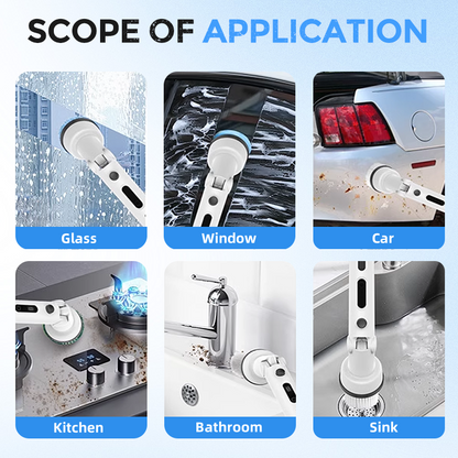 🎁🔥Last day sale 50% OFF🔥 🧽 Electric Spin Scrubber – Cordless Power Scrubber with 9 Replaceable Brush Heads & Extendable Handle🛫Free Shipping🛫