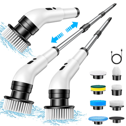 🎁🔥Last day sale 50% OFF🔥 🧽 Electric Spin Scrubber – Cordless Power Scrubber with 9 Replaceable Brush Heads & Extendable Handle🛫Free Shipping🛫