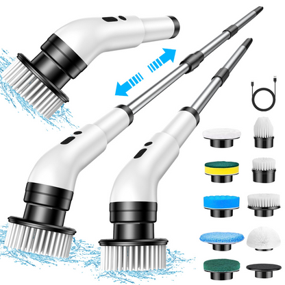 🎁🔥Last day sale 50% OFF🔥 🧽 Electric Spin Scrubber – Cordless Power Scrubber with 9 Replaceable Brush Heads & Extendable Handle🛫Free Shipping🛫