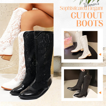 Women’s Sophisticated Elegant Cutout Boots