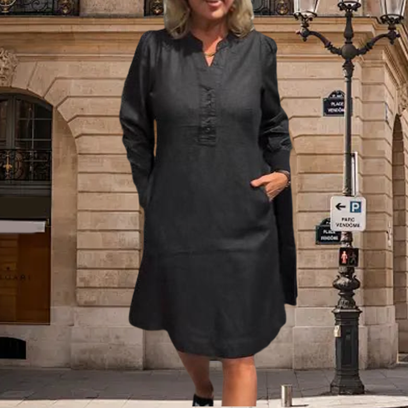 Women's Casual Fashion Long-Sleeve Dress