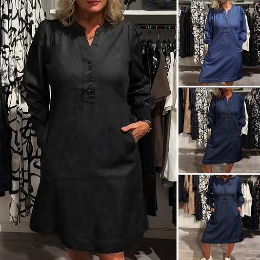 Women's Casual Fashion Long-Sleeve Dress