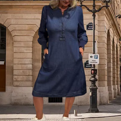 Women's Casual Fashion Long-Sleeve Dress