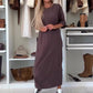✨ Women's Classic Oversized Maxi T-Shirt Dress - Effortless Lazy-Chic Outfit