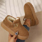 Women's Winter Buckle Plush-Lined Ankle Boots