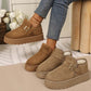 Women's Winter Buckle Plush-Lined Ankle Boots