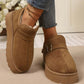 Women's Winter Buckle Plush-Lined Ankle Boots
