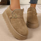 Women's Winter Buckle Plush-Lined Ankle Boots