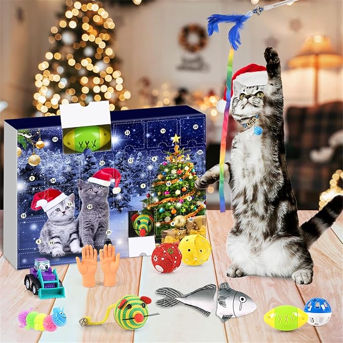 🎄🎁2025 Christmas Countdown Cat&Dog Toys Advent Calendar🐾🥳