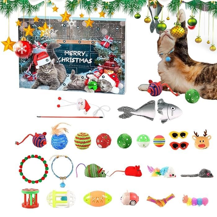 🎄🎁2025 Christmas Countdown Cat&Dog Toys Advent Calendar🐾🥳
