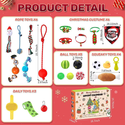 🎄🎁2025 Christmas Countdown Cat&Dog Toys Advent Calendar🐾🥳