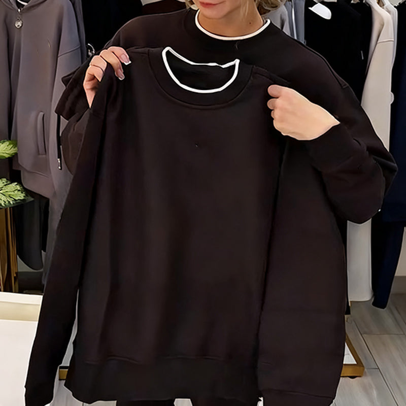 Women's Fashion Round Neck Tops ＆ Pants 2-Piece Set