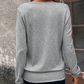 Women's Stylish Solid Color Long Sleeve Top