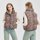 Women's Leopard Print Lightweight Puffer Vest