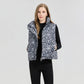Women's Leopard Print Lightweight Puffer Vest