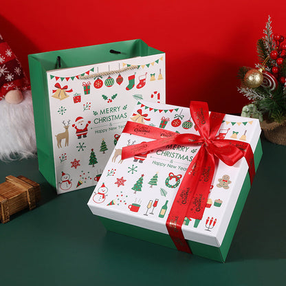 Christmas Gift Box with Lid and Ribbon