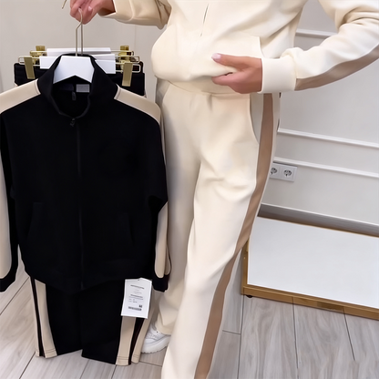 🔥New Arrivals Special Offer-Women's Solid Color Zip Up Sports Suit