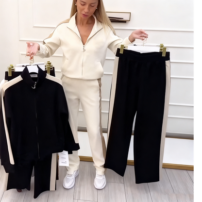 🔥New Arrivals Special Offer-Women's Solid Color Zip Up Sports Suit