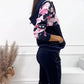 Women's Floral Printed Hooded 2 Pieces Sweatsuits Set
